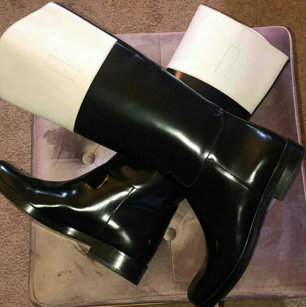 Blanche Color-Block Leather Boot - Picture 1 of 4